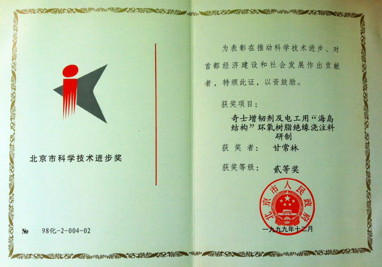 获奖证书