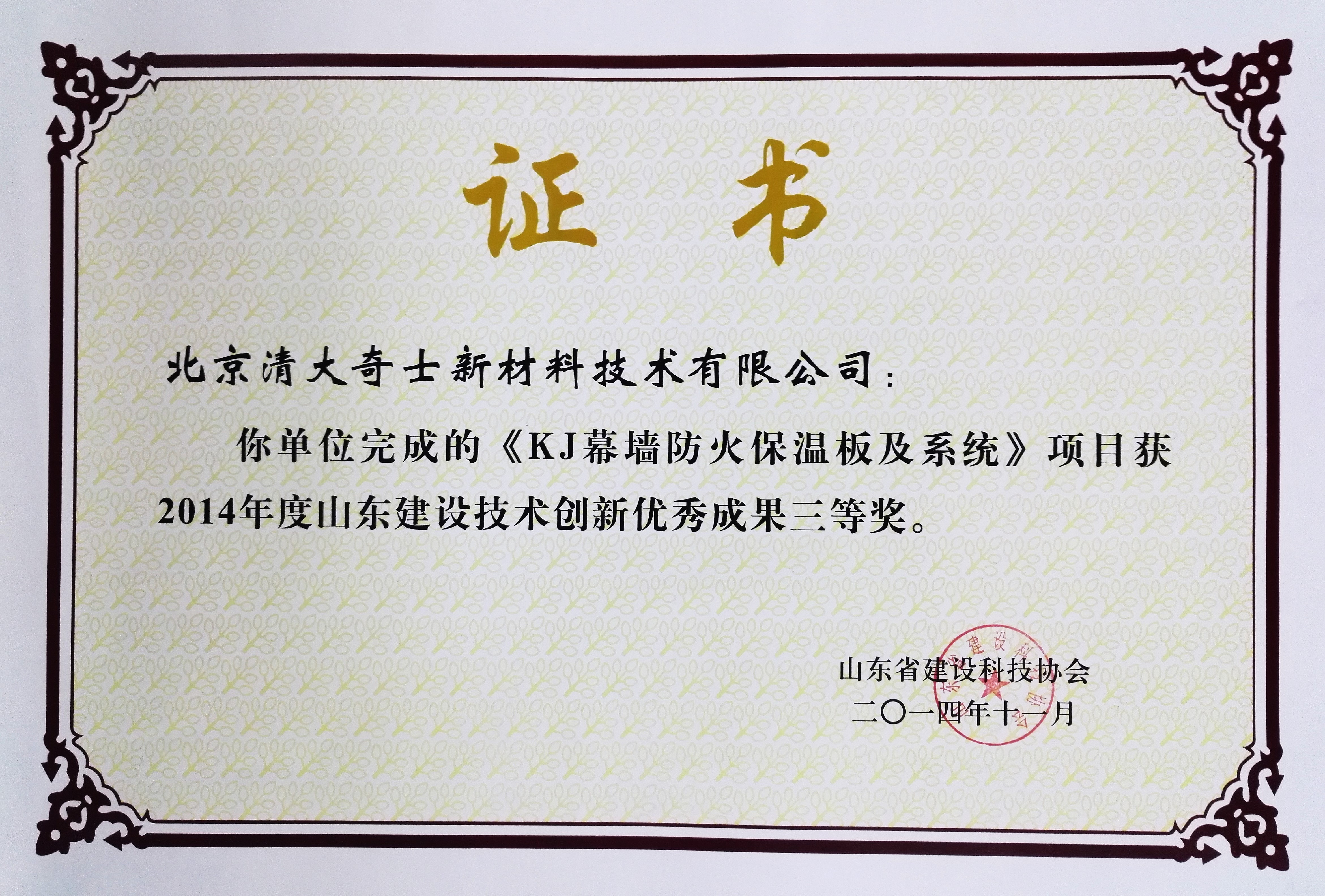 技术创新优秀成果奖